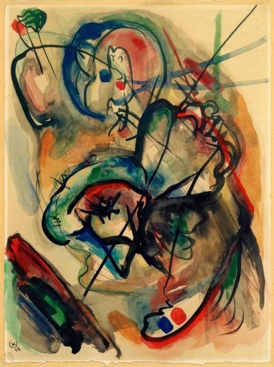 Concentrated by Wassily Kandinsky